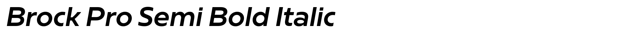 Brock Pro Semi Bold Italic image